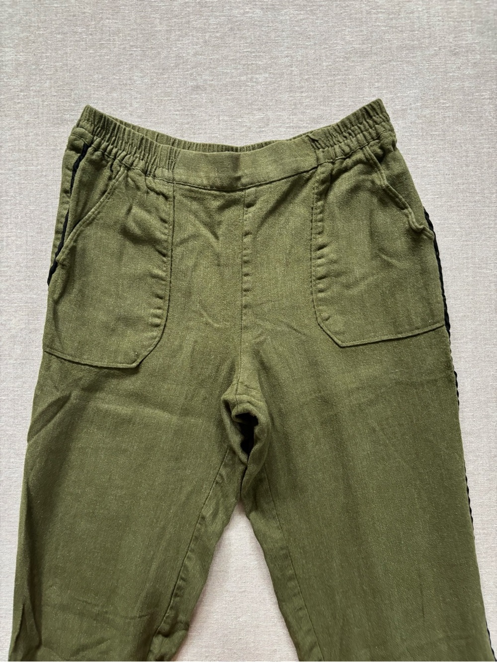 Zara olive green utilitarian military cyberpunk cropped trousers pants XS